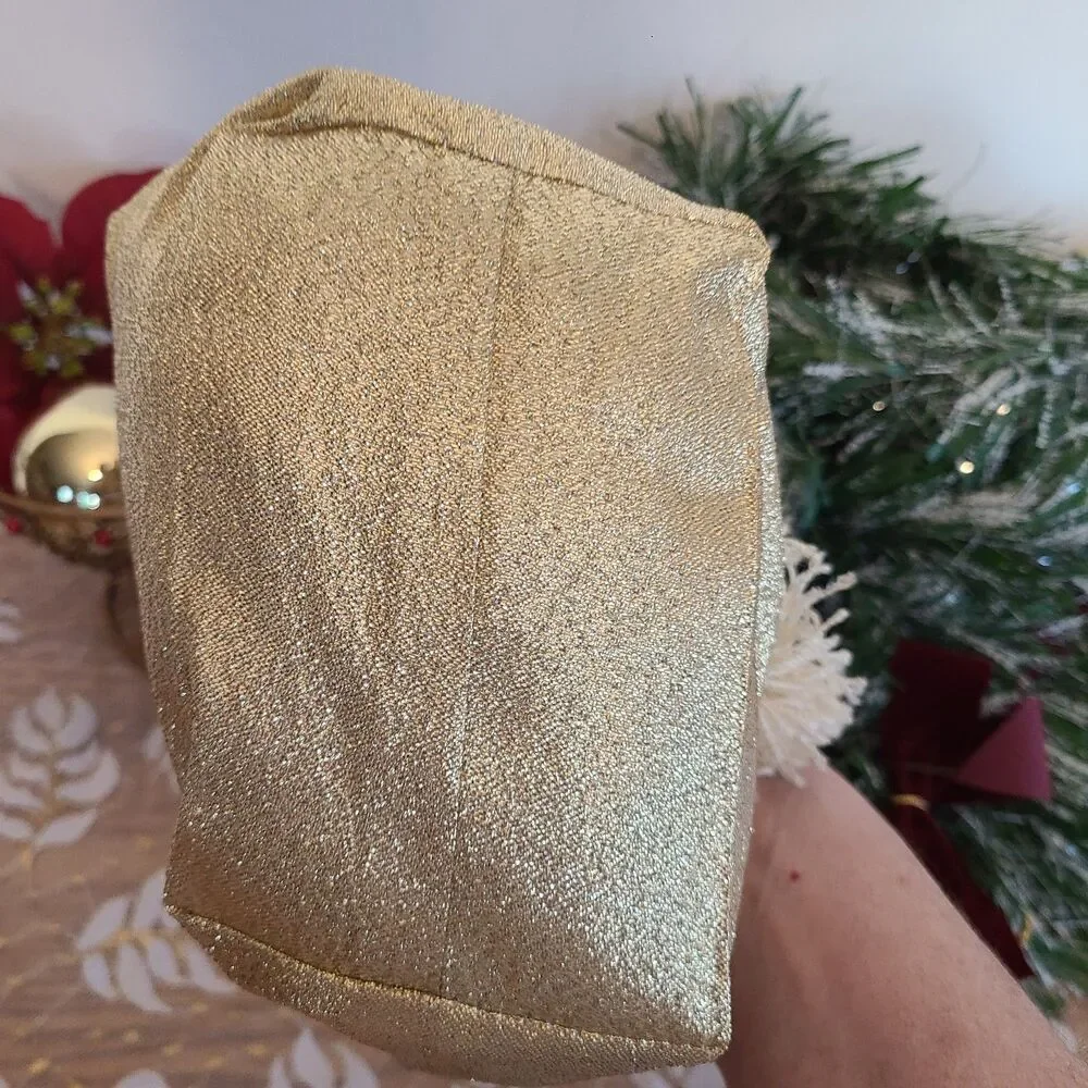 Vintage Holiday Decor Bundle Wire Basket | Garland | Ribbon | Satin Bag | Lace